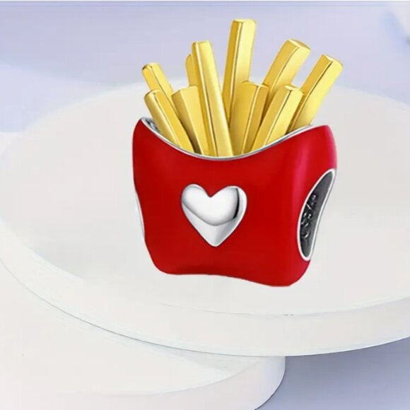Cute & Colorful French Fries Miniature Food Women's Fashion Bracelet charm - Picture 2 of 4